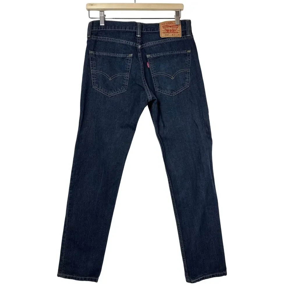 Levi’s Men's 511 Slim Fit Low Rise Denim Jeans Dark Wash Size 31x32 Modern